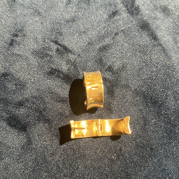 Tiffany & Co. Sterling Silver 1837 Hoop Huggie Earrings (Needs Repair) - Picture 4 of 5